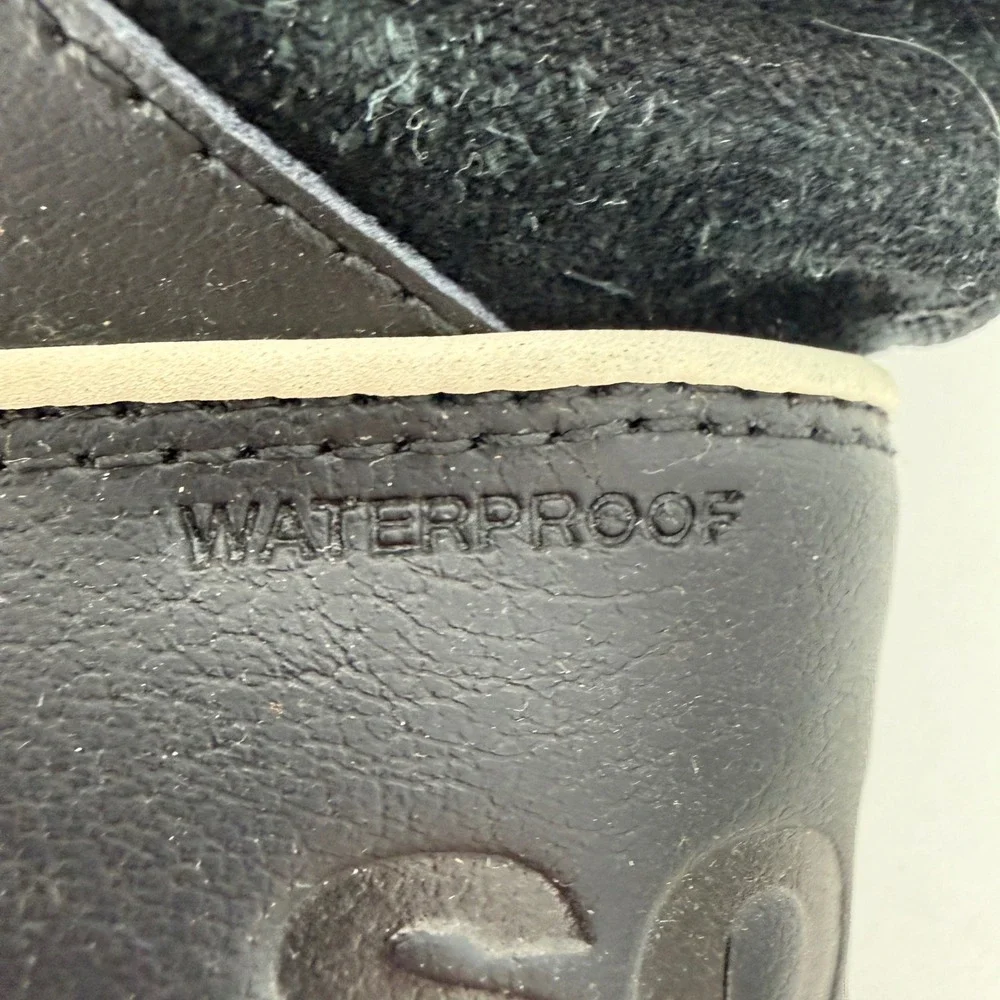 Sorel Tivolli Waterproof Snow Boots Women 6  Black Suede Faux Fur Warm Winter